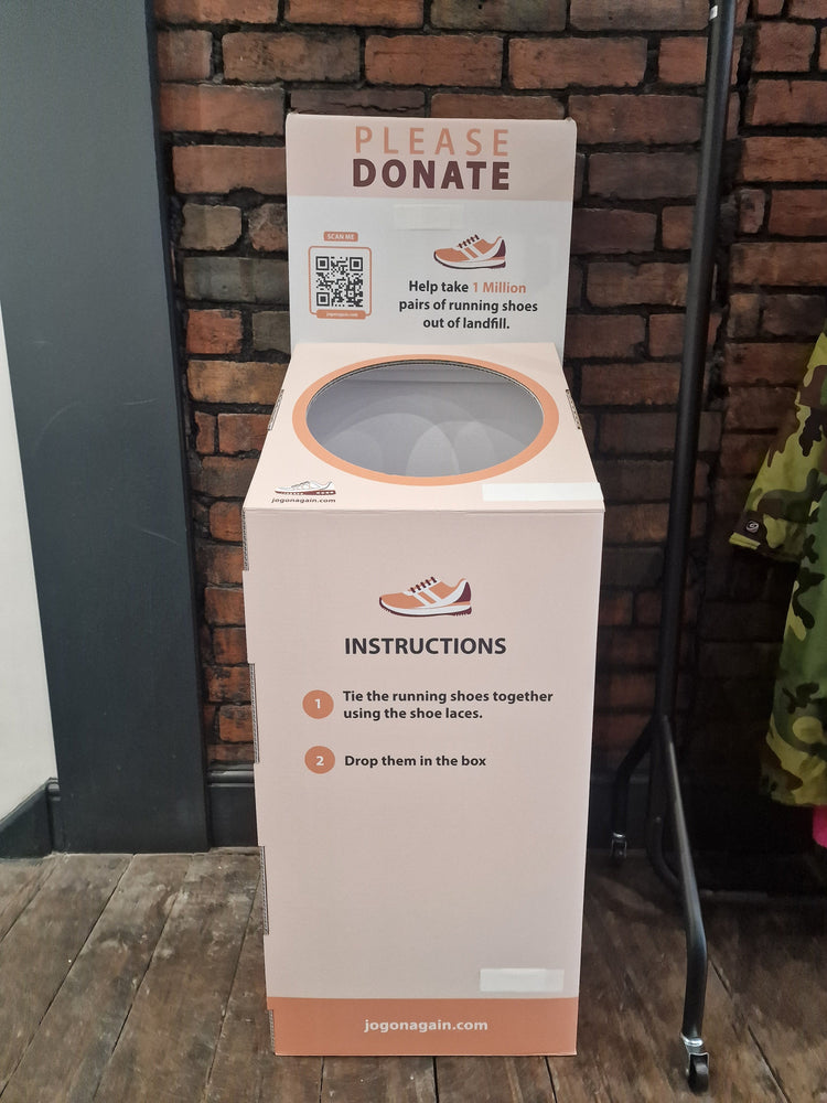 Running shoe recycling in store