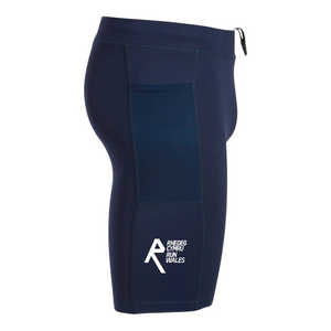 Run Wales Unisex Slim Fit Shorts - Navy - Sole Mate