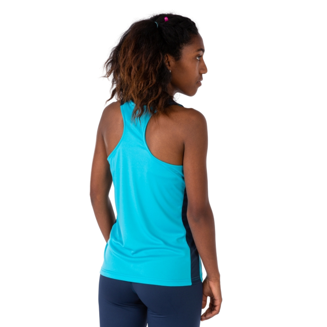 Run Wales Women's Running Vest - Turquoise & Navy - Sole Mate