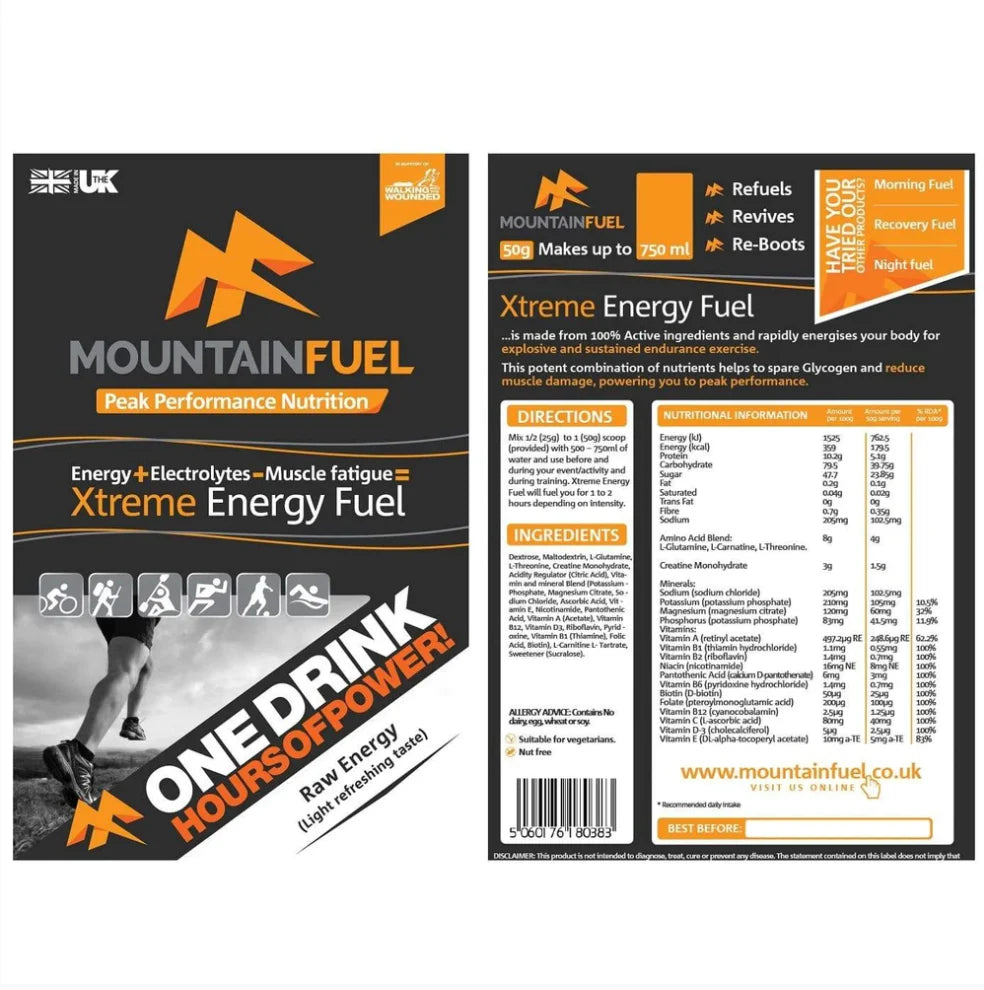 Mountain Fuel - Xtreme Energy Fuel For Running