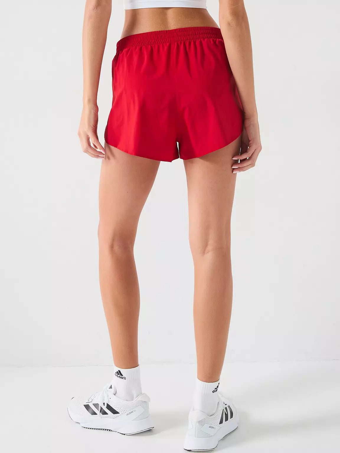 Adidas Adizero Essentials Women’s Running Shorts – Red, Lightweight & High-Performance