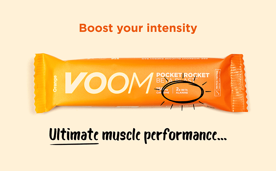 Voom Nutrition Pocket Rocket Beta Blast Energy Bar - For Running